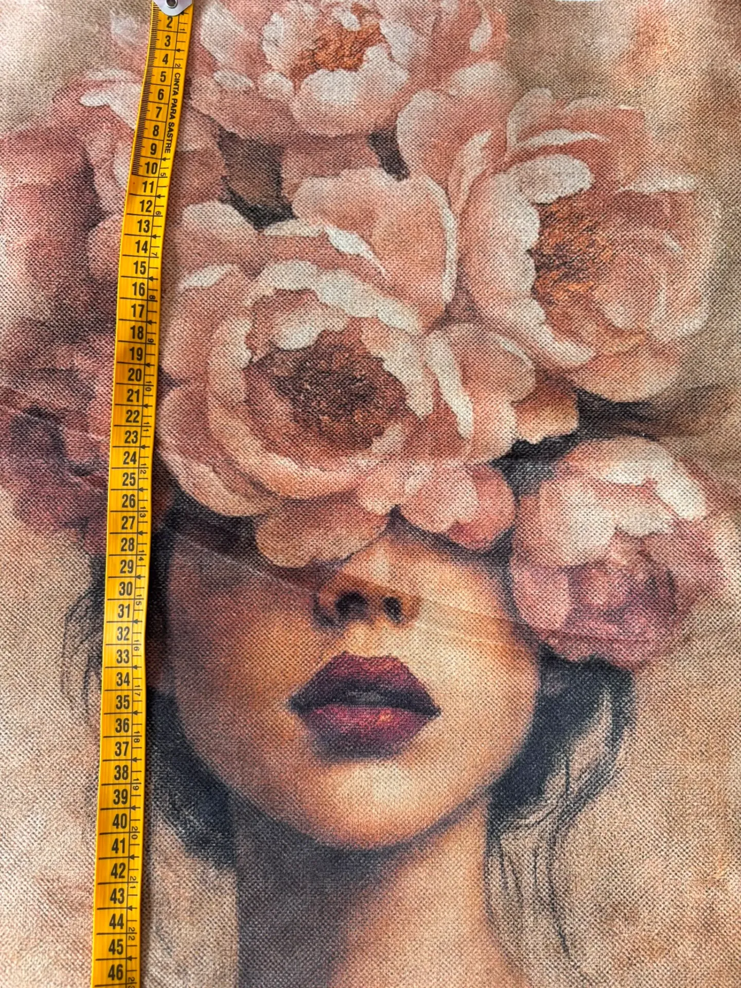 Panel mujer flor cara