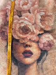 Panel mujer flor cara