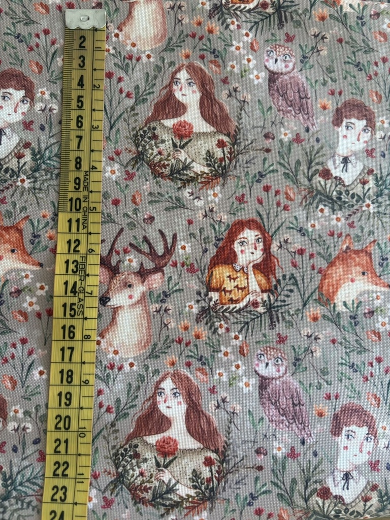 Personajes en bosque mágico