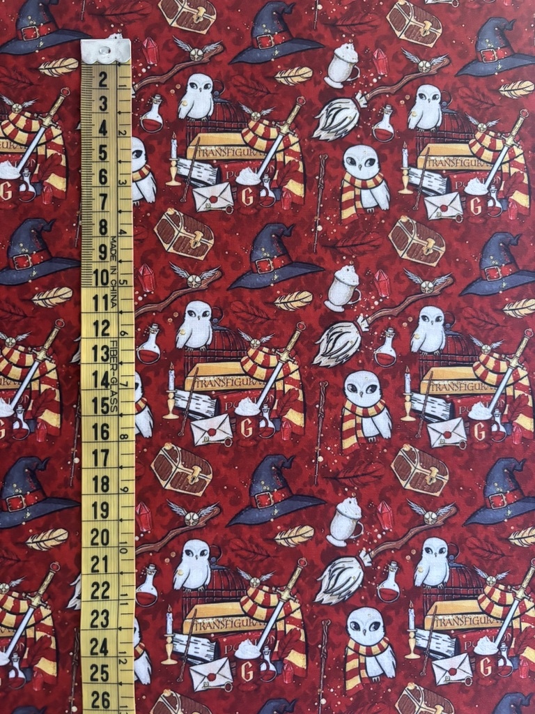 Harry potter estampado mini rojo
