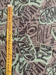 Grafito verde fondo gris