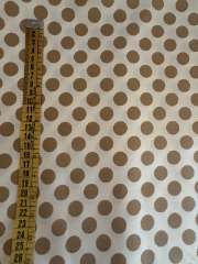 Lunares 1,5cm beige fondo blanco