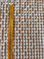 Vichy 1cm caramelo y beige
