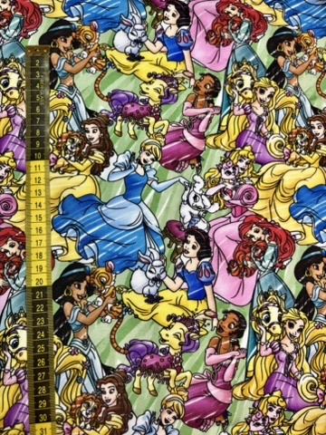 Princesas fondo verde