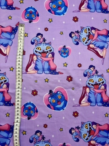 K-POP Gato fondo lila