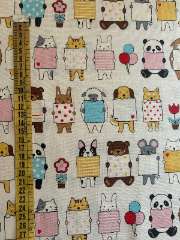 Animales con tarjetas fondo beige